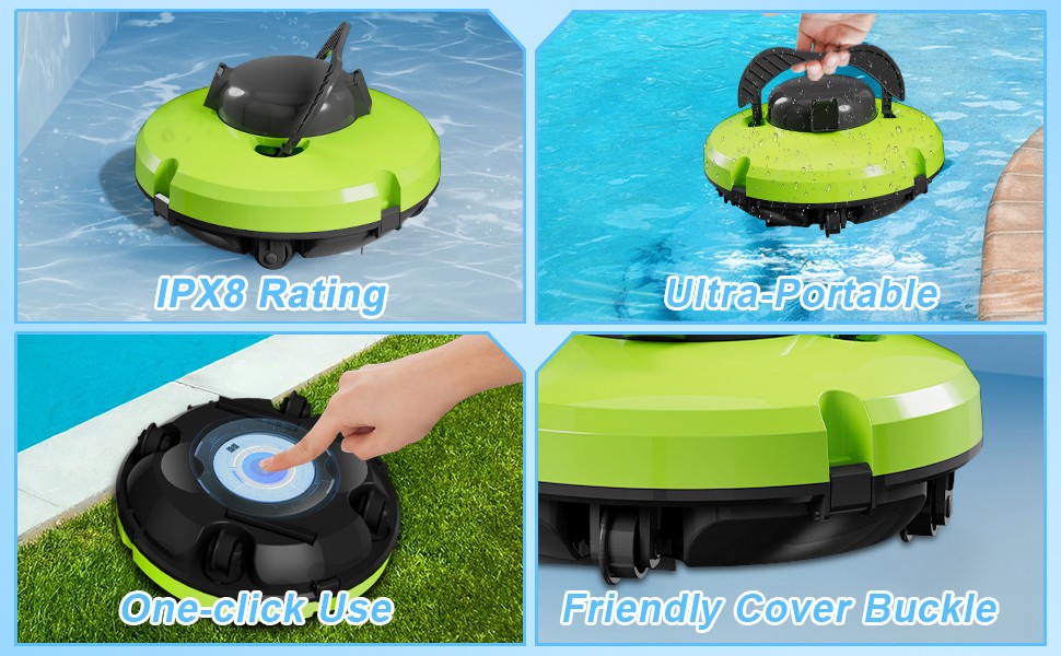 Kosgho PZ0-18,Cordless Pool Vacuum Cleaner for In Ground & Above Ground Pools