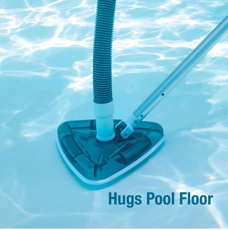 Weighted Clear Triangle Head Pool Vacuum Swivel Fitting 1-1/4&Prime; & 1-1/2&Prime; Hose Fit