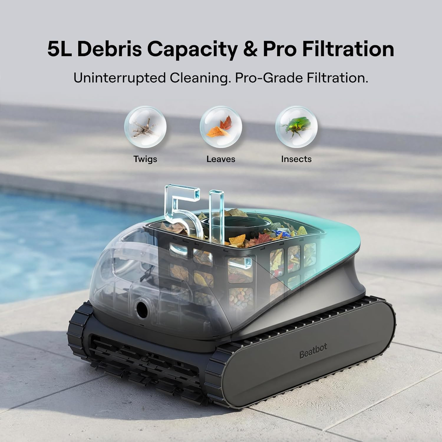 Pool Vacuum Robot for Inground & above Groun (2026 New) Beatbot Sora 10 Cordless