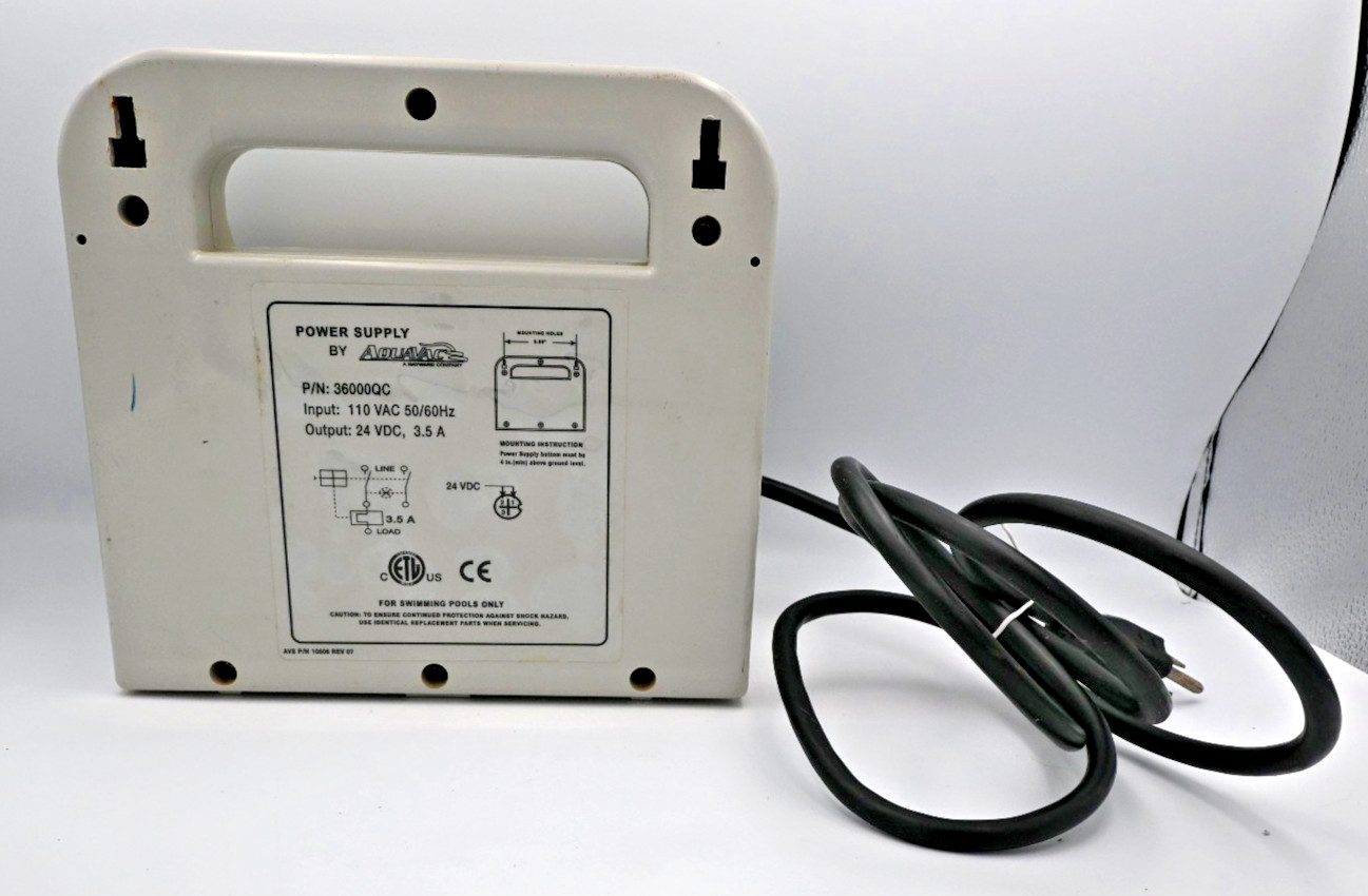 Aquavac Dirt Devil Rampage Robotic Pool Cleaner Power Supply Unit P/N: 36000QC