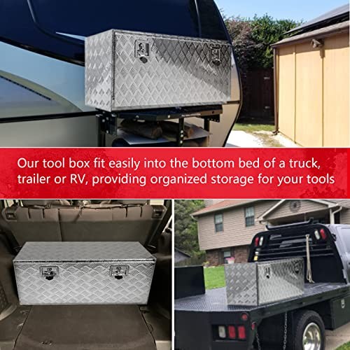 36&Prime; x 18&Prime; x 18&Prime; Truck Tool Box Pickup Truck Bed Toolbox Heavy 36*18*18 Silver
