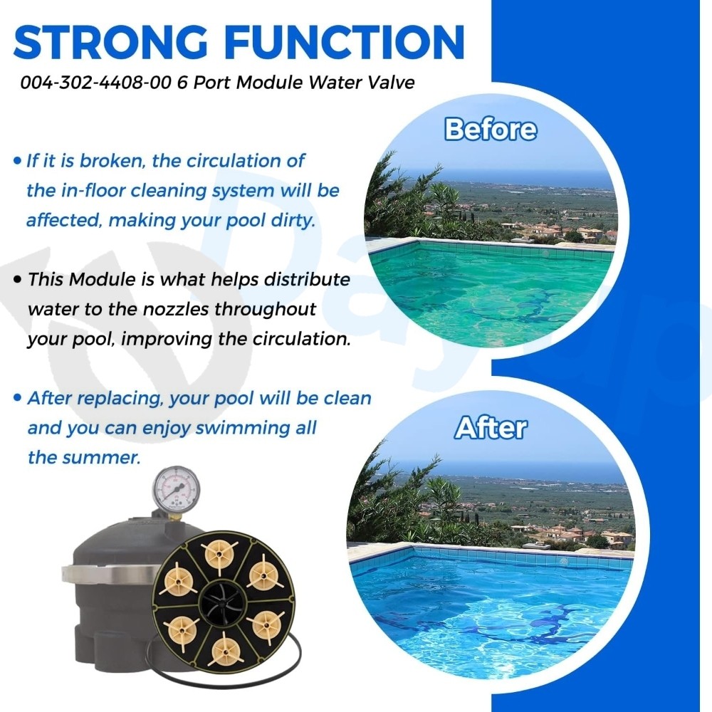For Paramount 004-302-4408-00 In Floor Pool 6 Port Module with Valve Shell Oring
