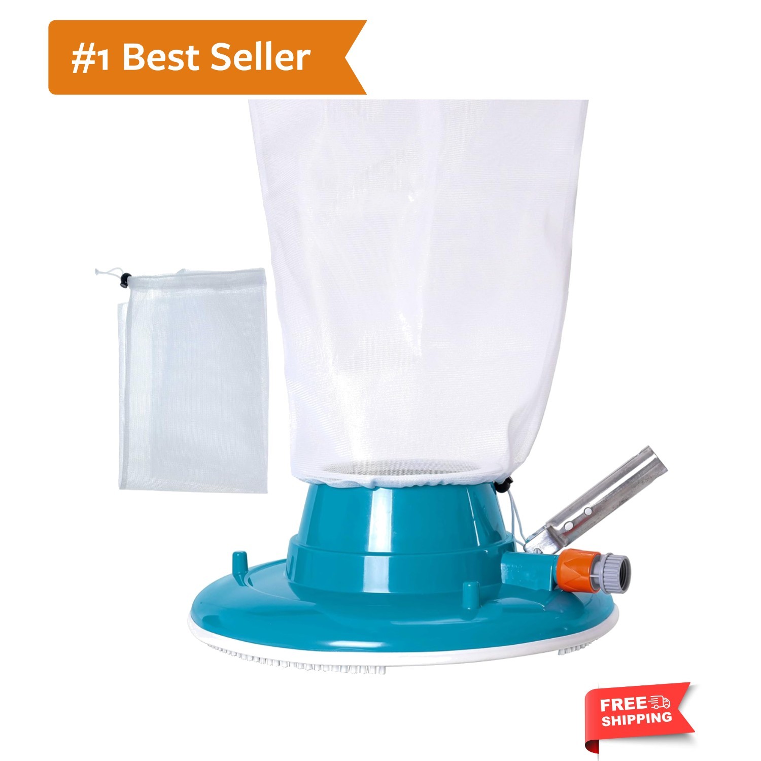 All-Purpose Pool Leaf Terminator Vacuum – 15&Prime; ABS Body & 2 Reusable Debris Bags