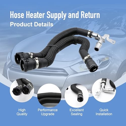 HVAC Heater Hose Kit Fit for Dodge Dart 4 Cyl 2.0L 2.4L 2013-2016, HVAC Heater