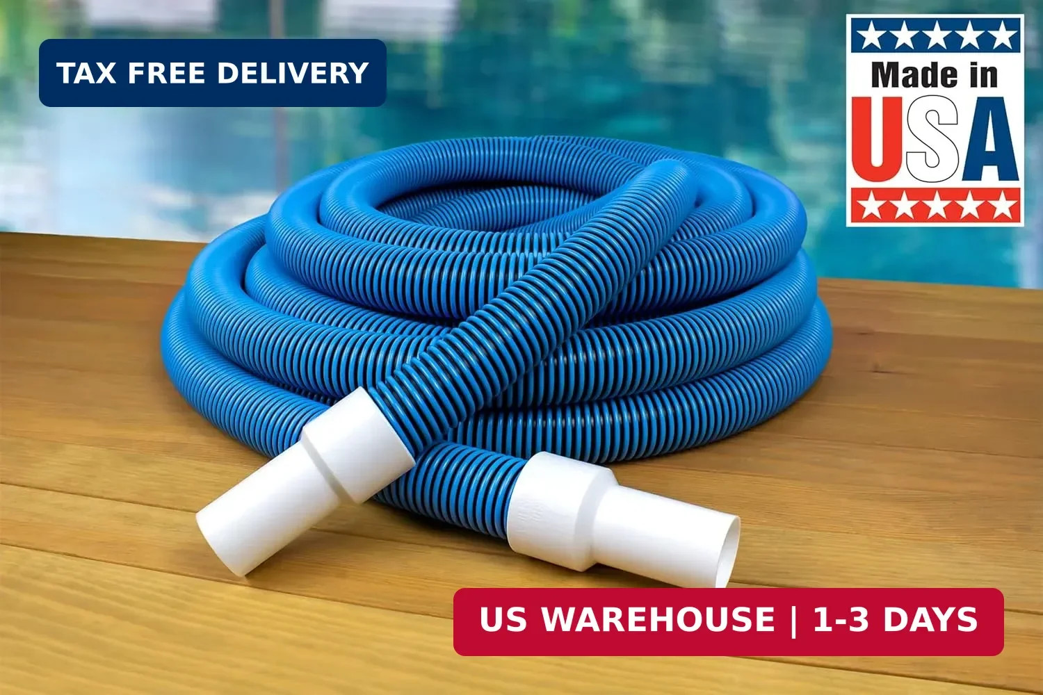 Poolmaster Manual Pool Vacuum Hose, 35 Ft x 1-1/2&Prime; for Inground & Above Ground P