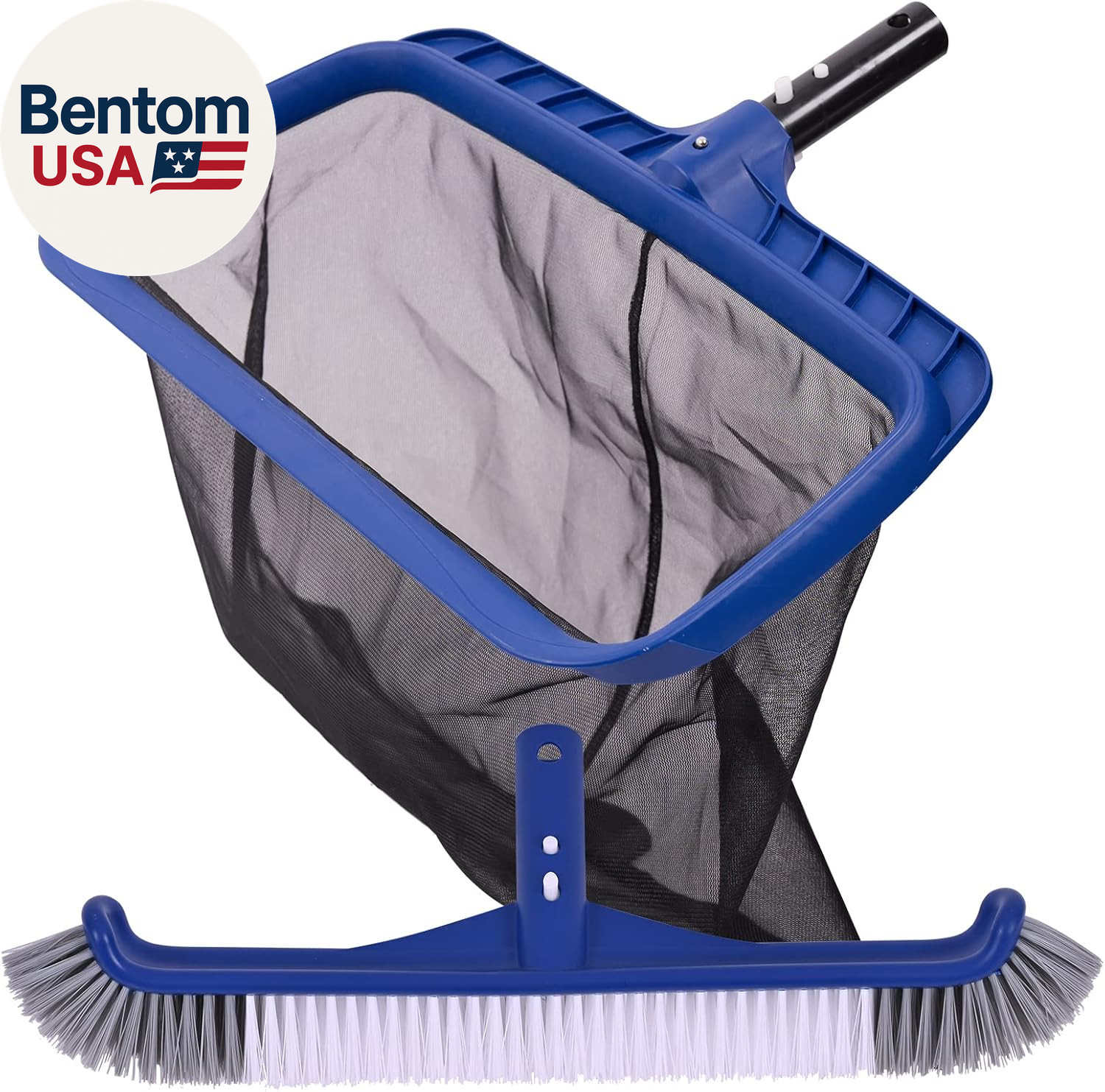 Fine Mesh Pool Skimmer Net & Pool Brush Kit, Durable Pool Cleaning Kit Includes