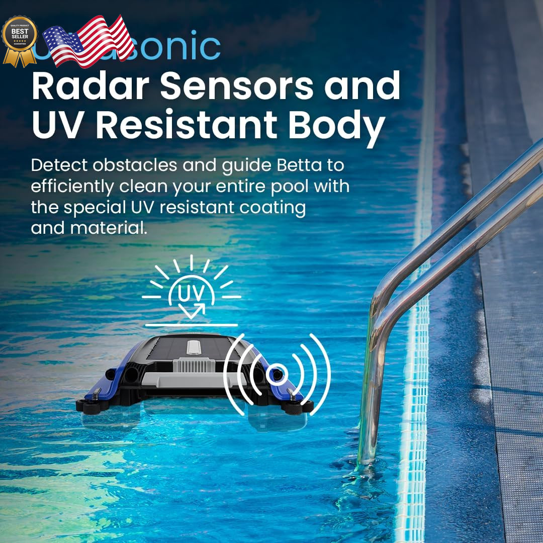 Betta SE Solar Powered Automatic Robotic Pool Skimmer Cleaner with 30-Hour
