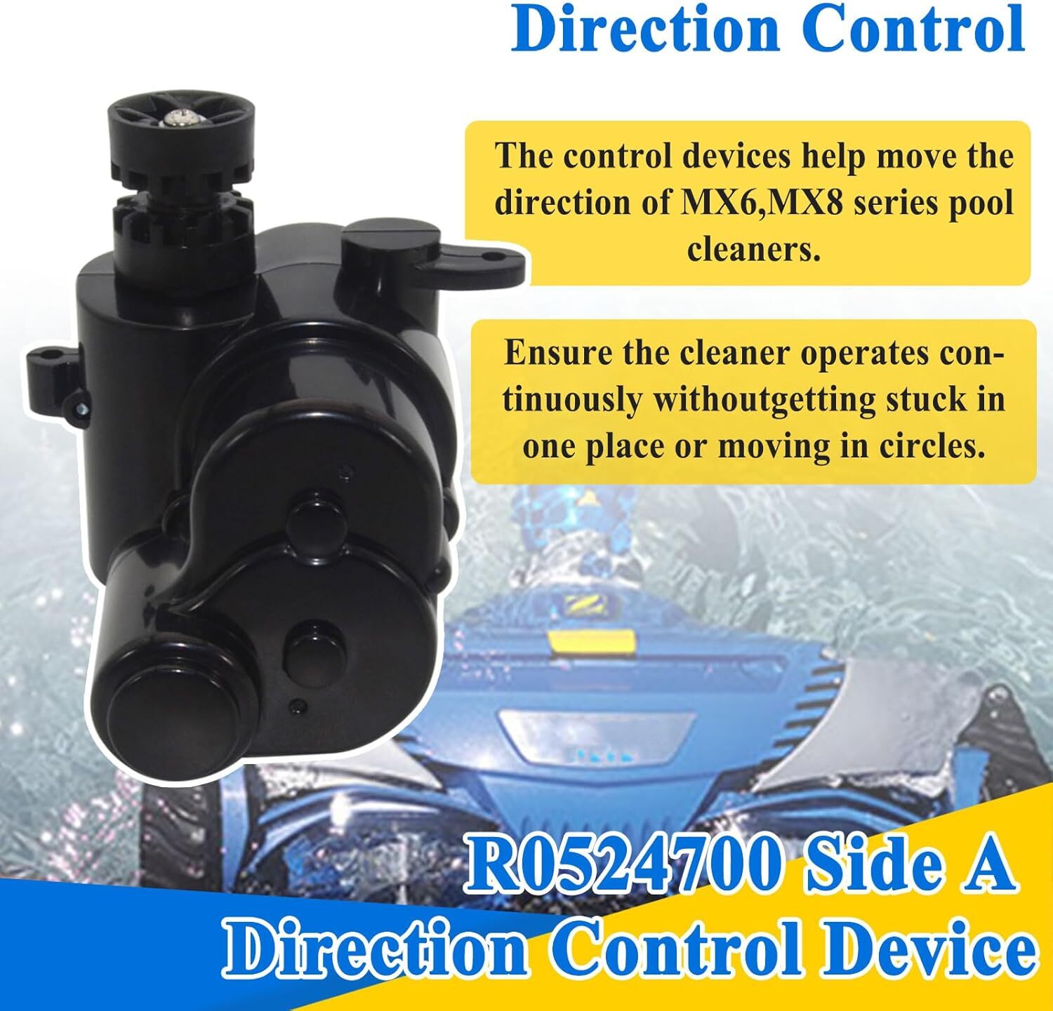 for Zodiac Baracuda MX8 Pool Cleaners R0524700 Side A Direction Control Device