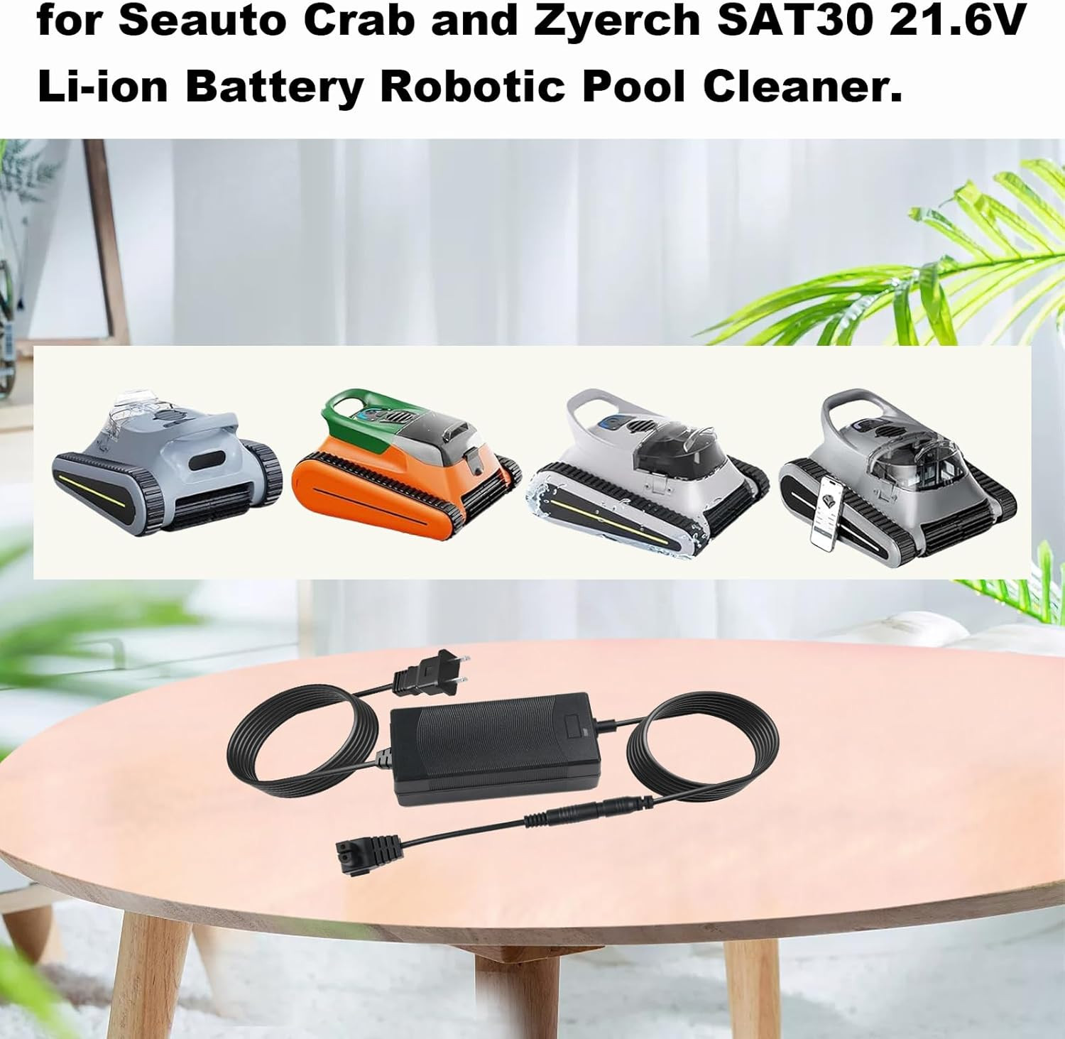 26V Adapter Charger for 21.6V Battery Pool Cleaner Compatible with Seauto Crab C