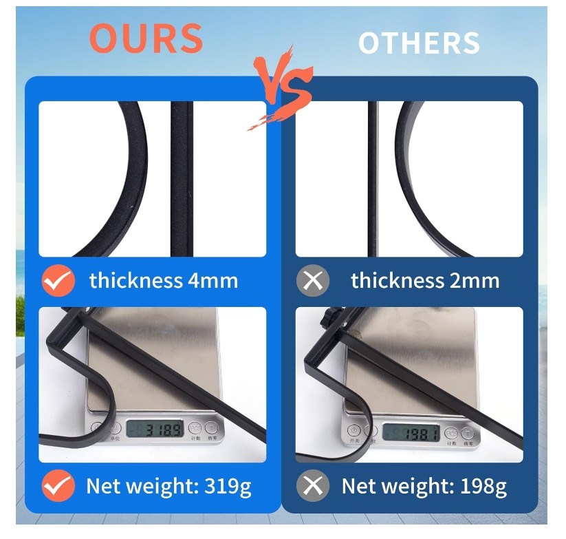 2Pcs Black Pool Pole Hangers, Adjustable Heavy Duty Swimming Pool Fence Hooks