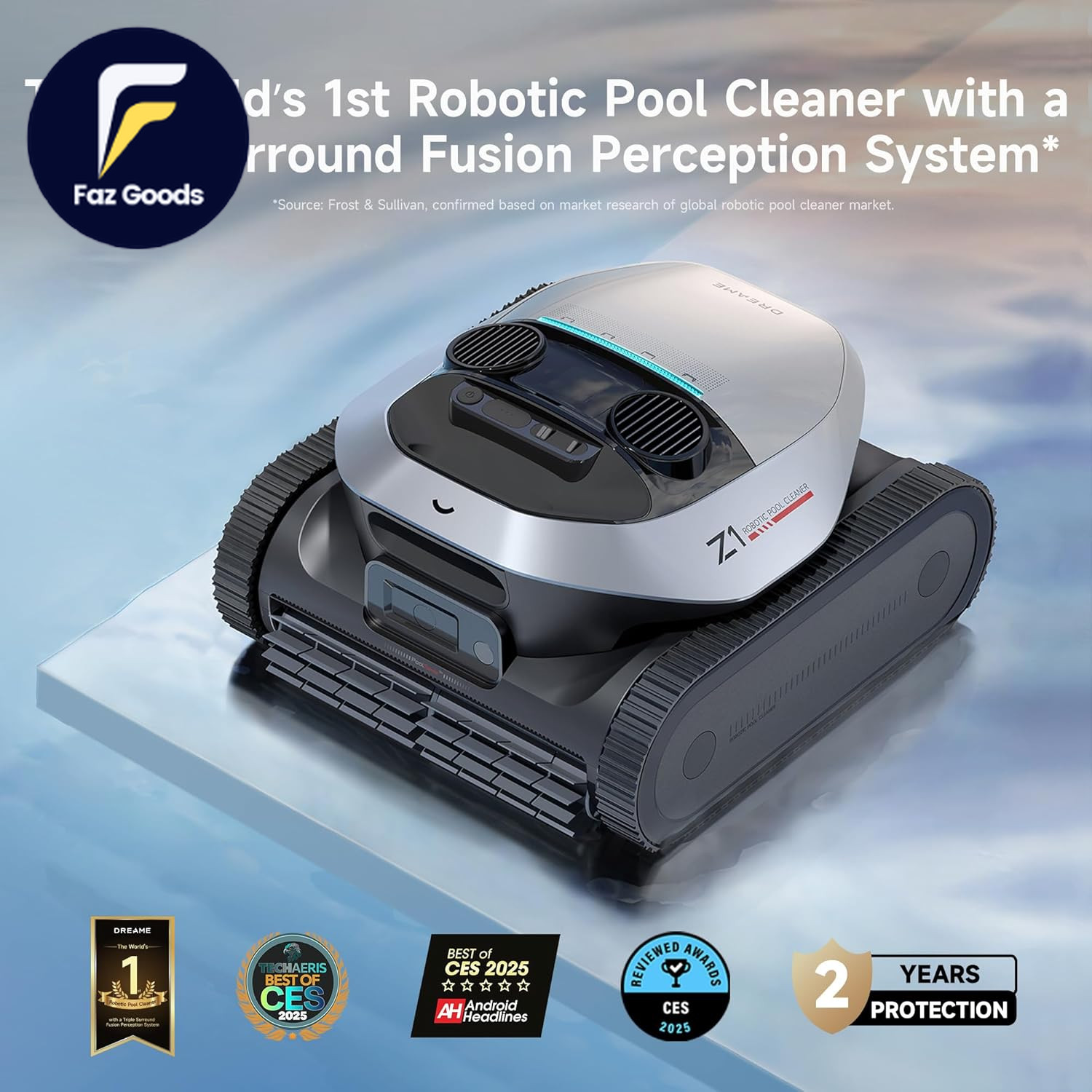 Z1 Pro Cordless Robotic Pool Cleaner Lifi Remote Control 8000 GPH Suction Wat US