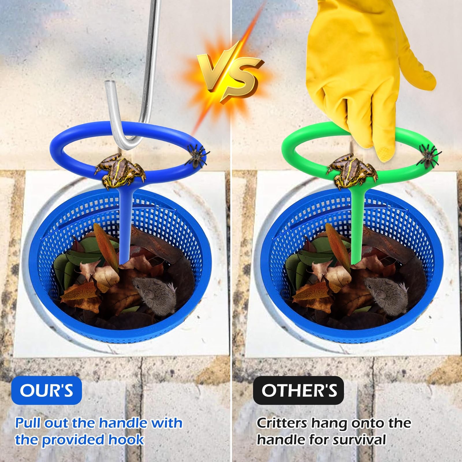 Pool Skimmer Basket Handle Hook Universal Inground Filter Basket Lifter Tool