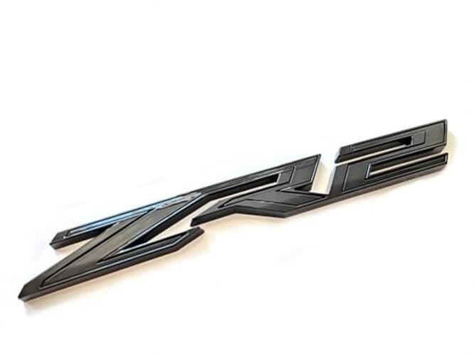 3pack OEM Two Side ZR2 Emblems Badges Plus Rear ZR2 Compatible with All Black
