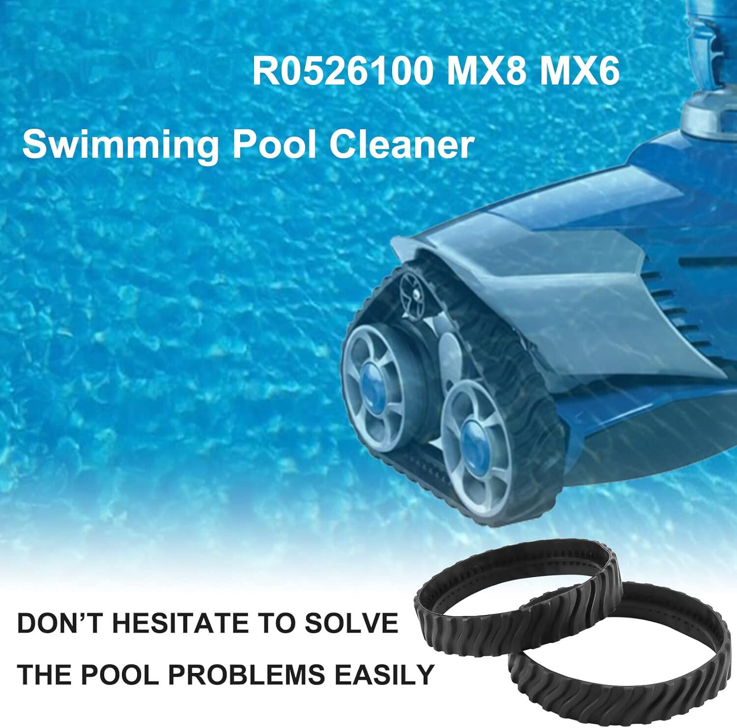 2 Pack Fit for Zodiac Baracuda MX8 MX6 Pool Cleaner R0526100 Ultra Durable Track