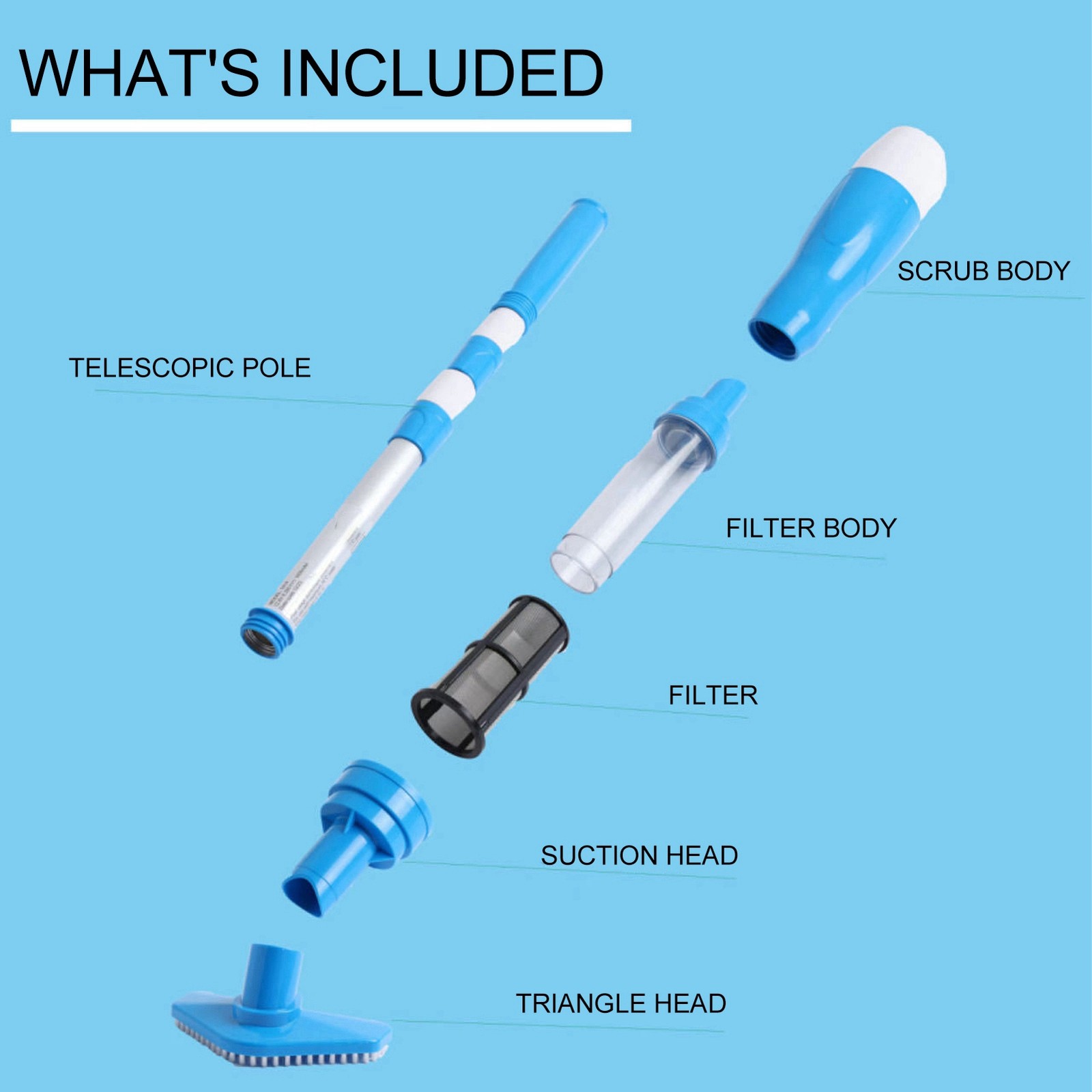 Handheld Pool Vacuum Cordless Rechargeable Easy Clean For Pool Easy To Use