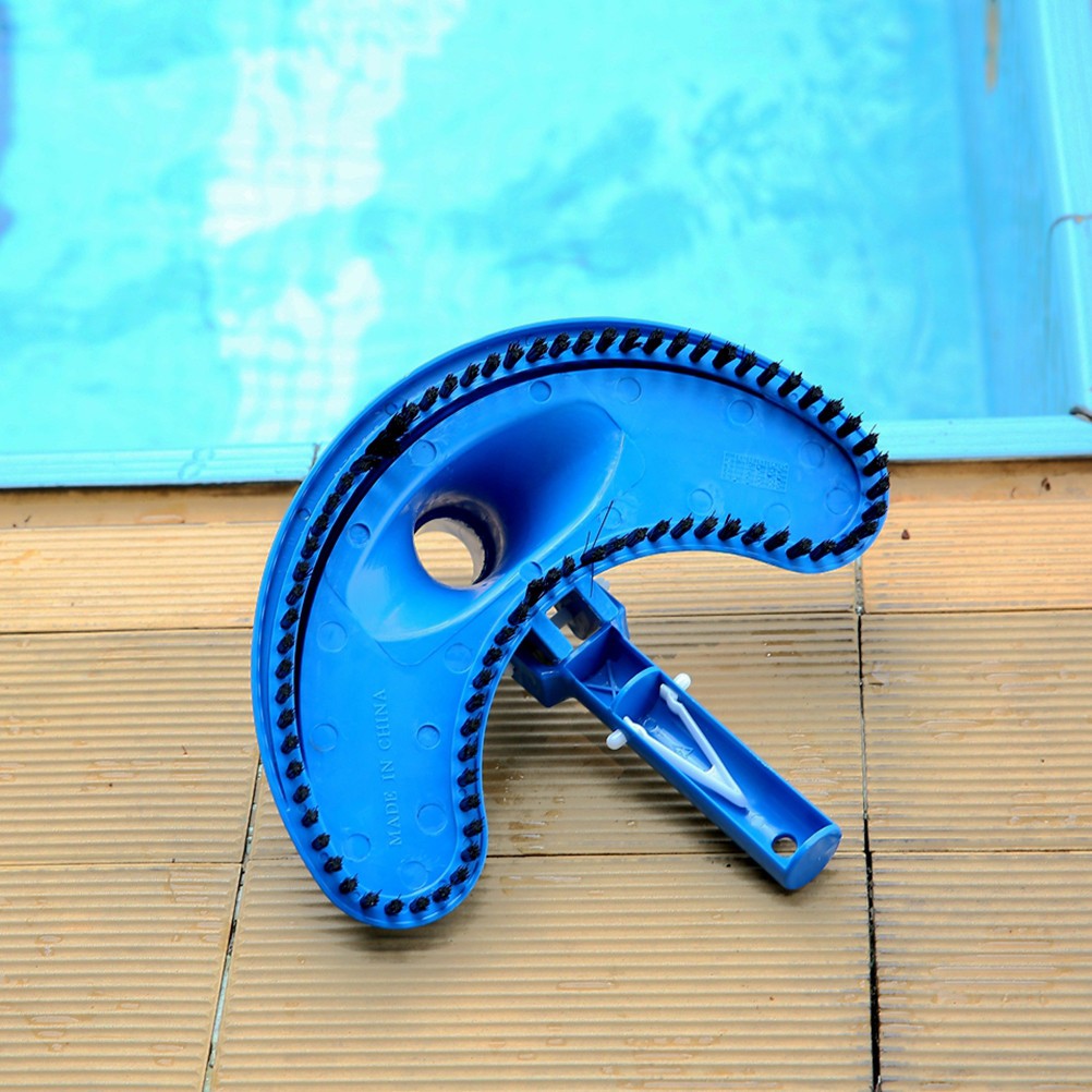 Practical Pool Cleaning Head Buckle Useful Cleaning Brush for Home Hotel (Blue)