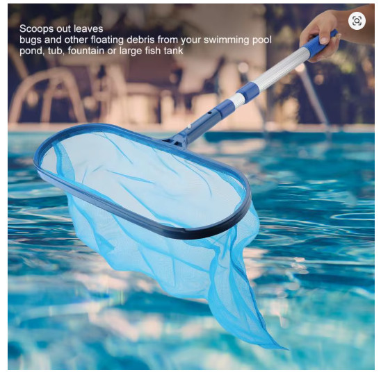 Heavy Duty Pool Skimmer Leaf Rake Net Cleaning Swimming Pool Fine Mesh Netting