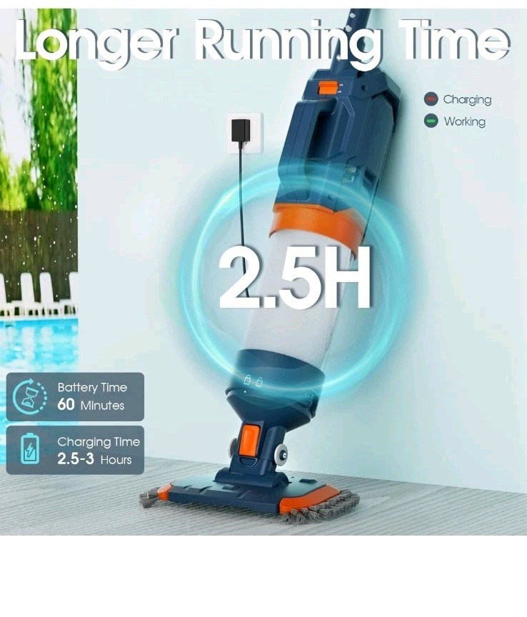 POOL BLASTER POWERFULL SUCTION Centennial Cordless Pool Spa Vacuum Handheld NEW