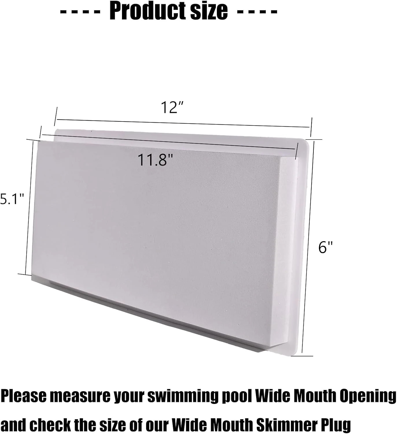 Wide Mouth Skimmer Plug,11-1/2&Prime; W 4-7/8&Prime; H,Above Ground Pool Winter Plug,Fits Ha