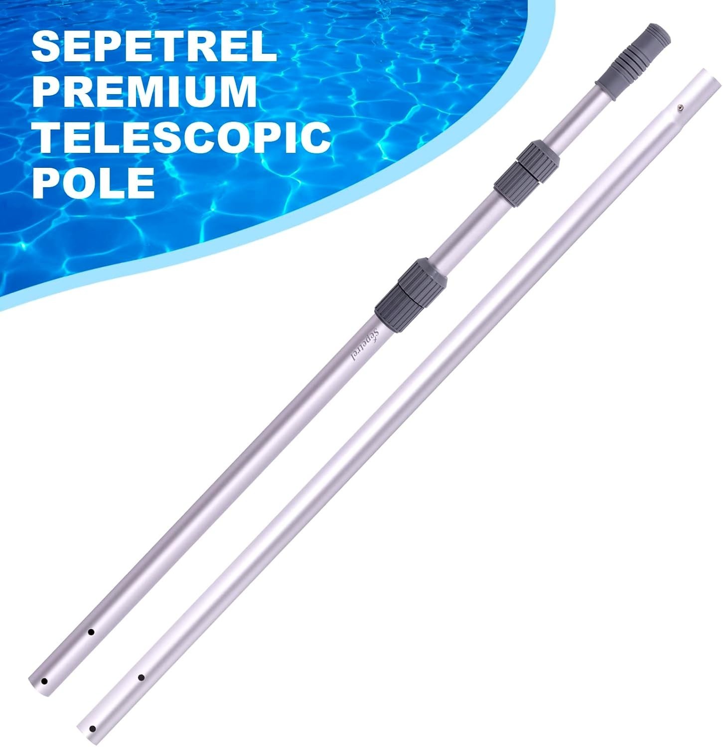 Pool Pole – Professional 12 Foot Telescoping Swimming Pool Cleaning Poles,Adjust