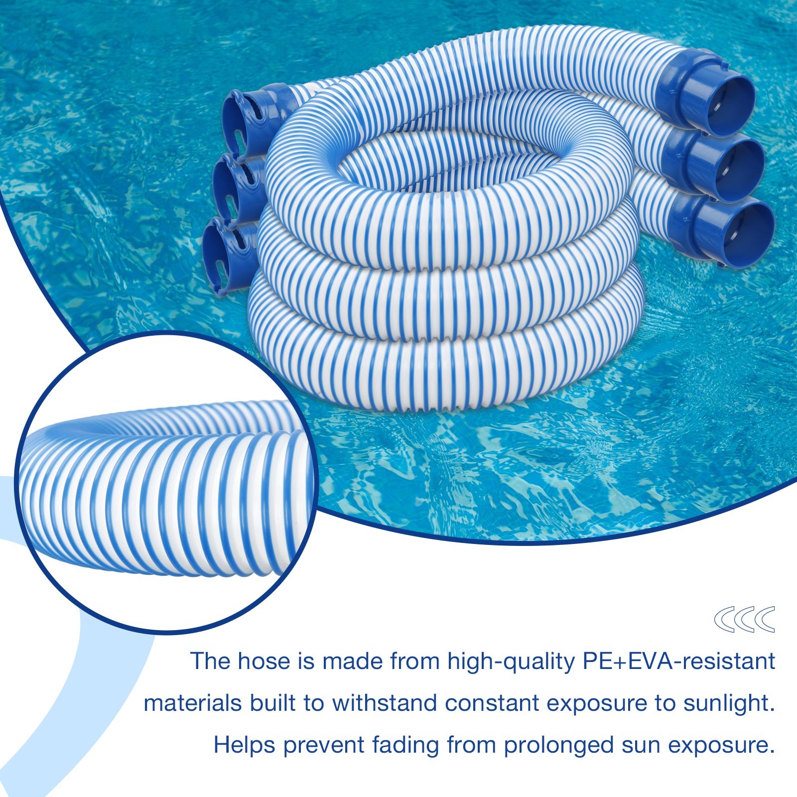 6Pcs 39&Prime; Pool Cleaner Twist Lock Hose For Zodiac Baracuda MX6 MX8 X7 T5 R0527700