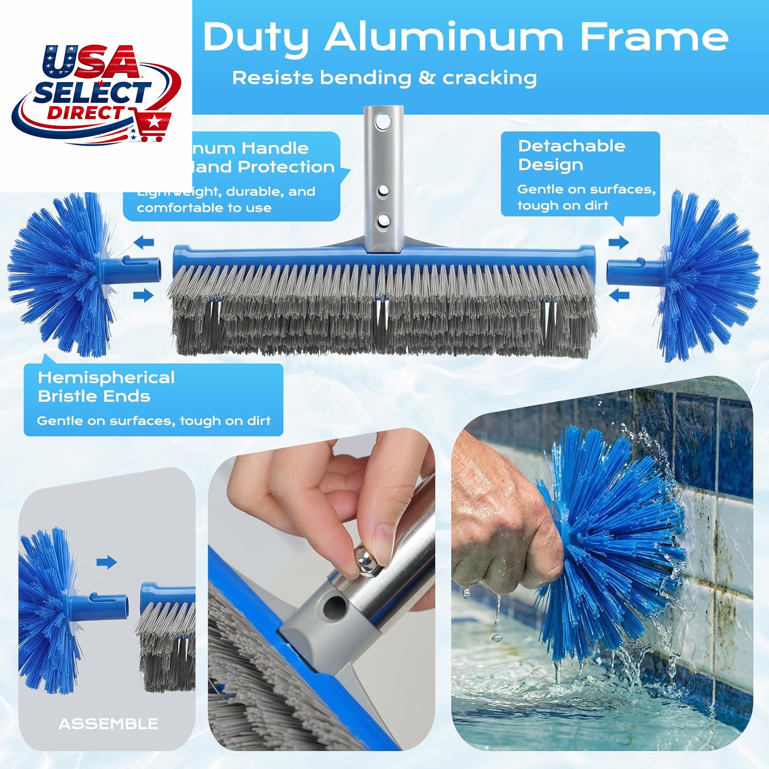 Pool Cleaning Kit with Telescopic Pole & Dual Skimmers – Premium Accessories