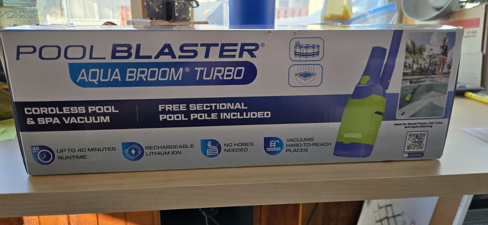 Pool Blaster Aqua Broom Turbo Cordless Rechargeable Spa Pool Vacuum Cleaner New