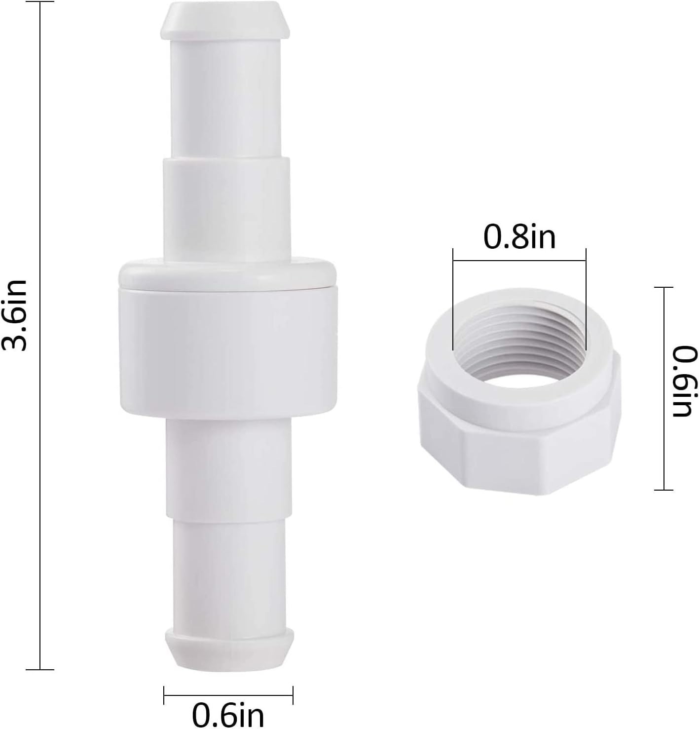 Pool Cleaner Hose Swivel and Nut Set for Efficient Maintenance Tasks