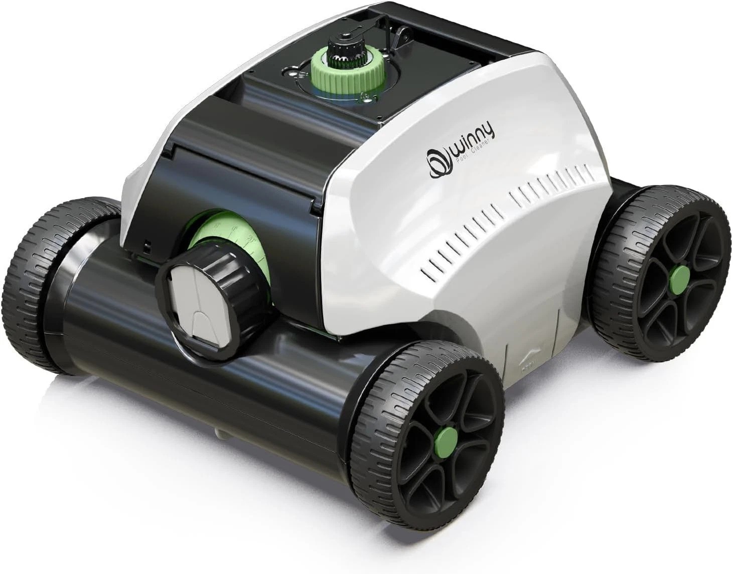 Robotic Pool Vacuum for Above Ground Pool 6600mAh 130 Min Run White&Green