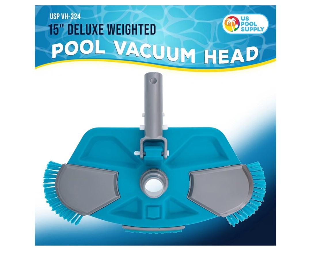 VH-324 Deluxe Weighted Pool Vacuum Head With Side Brushes Swivel Connections