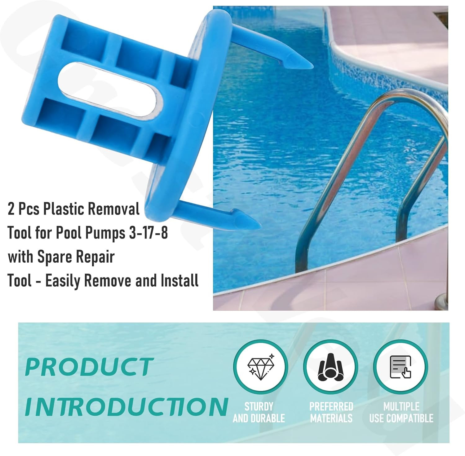 2-Pack Pool Pop-Up Removal Tool with Screws for Pumps Replacement
