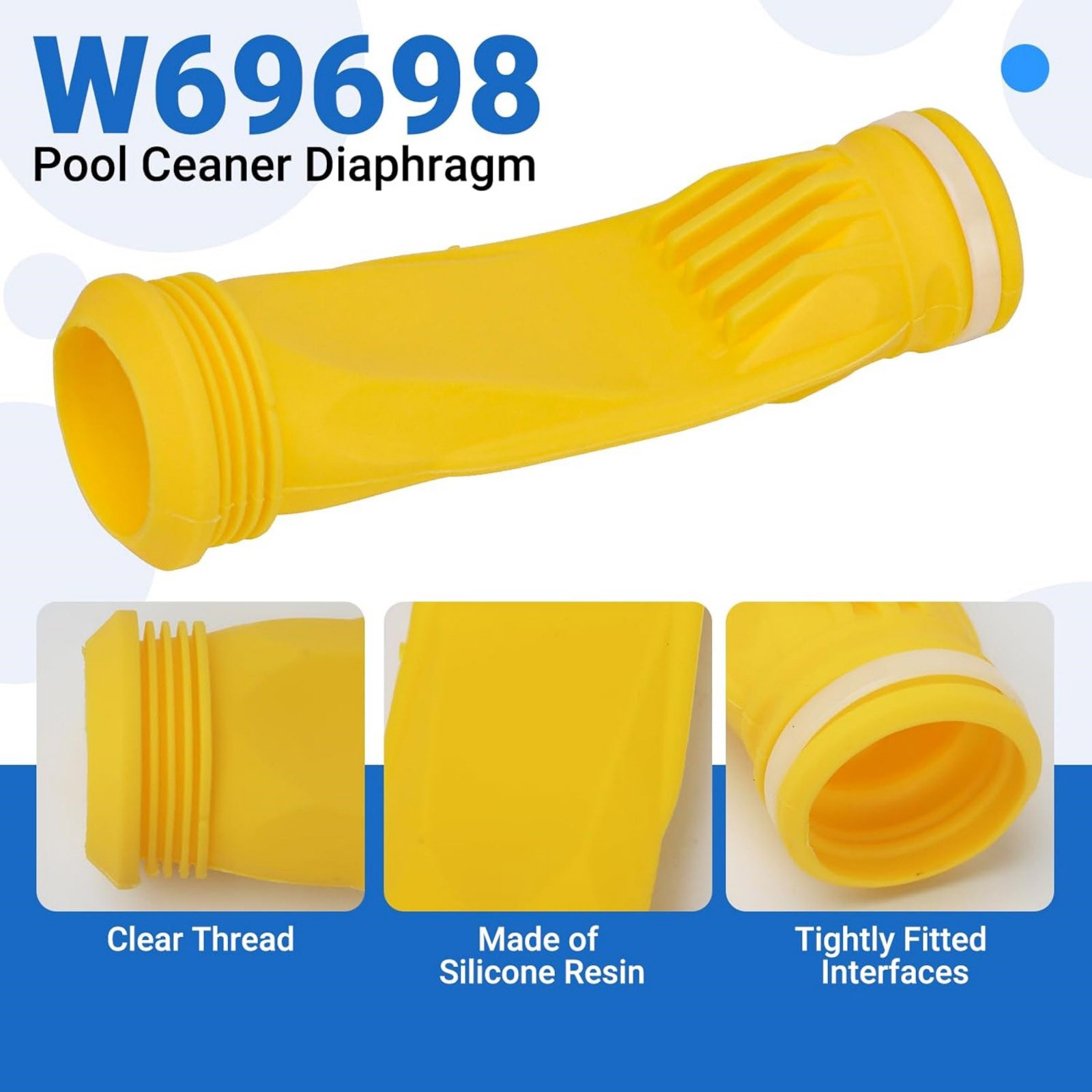 New 2PC Long Life W81701 Diaphragm W/Ring For Zodiac Baracuda G3 G4 Pool Cleaner