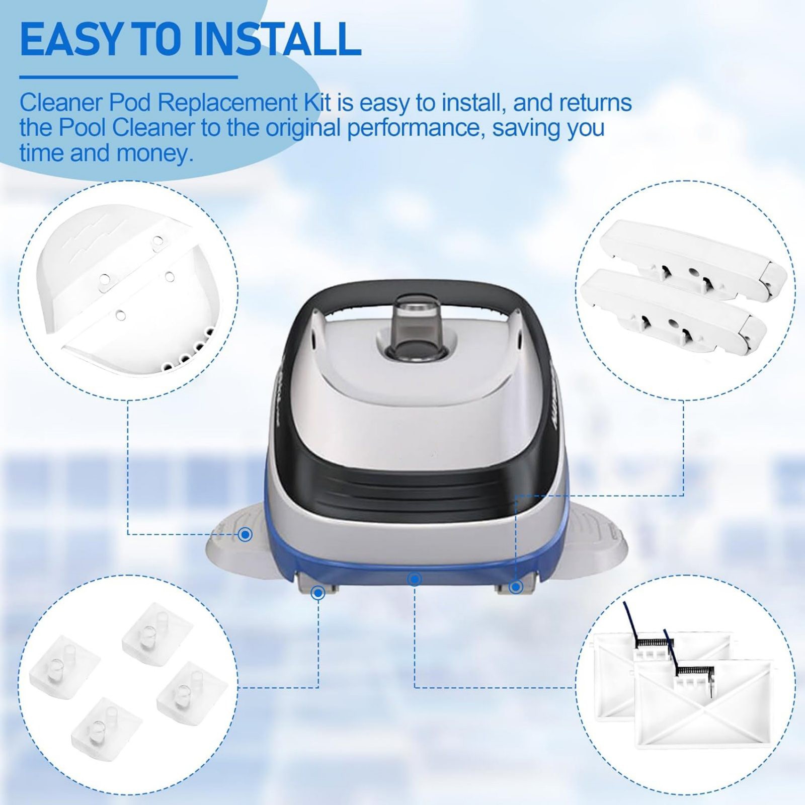 AXV417WHP Pool Cleaner Kit Fit For Arneson Pool Vac, For Pool Vac Ultra