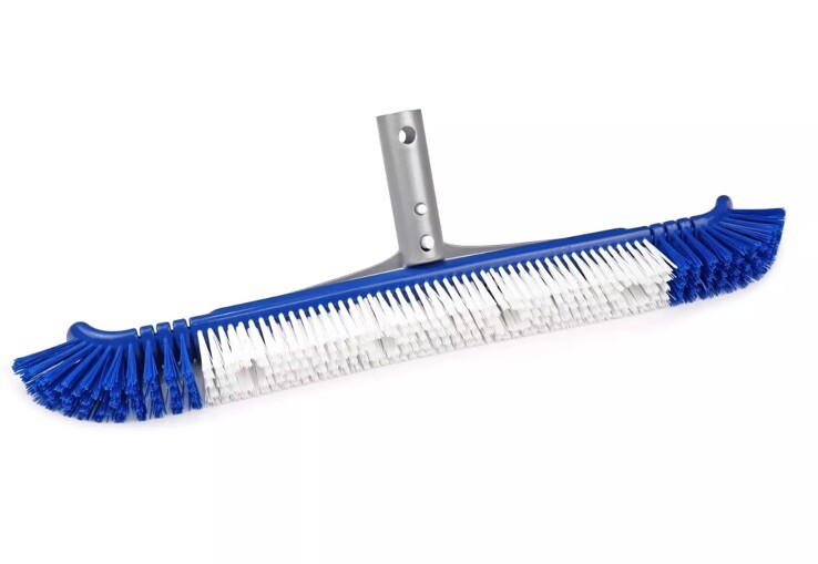 Mainstays Quality 20&Prime; Flexible Pool Brush with Aluminum Back Scrub Bristle Nice!