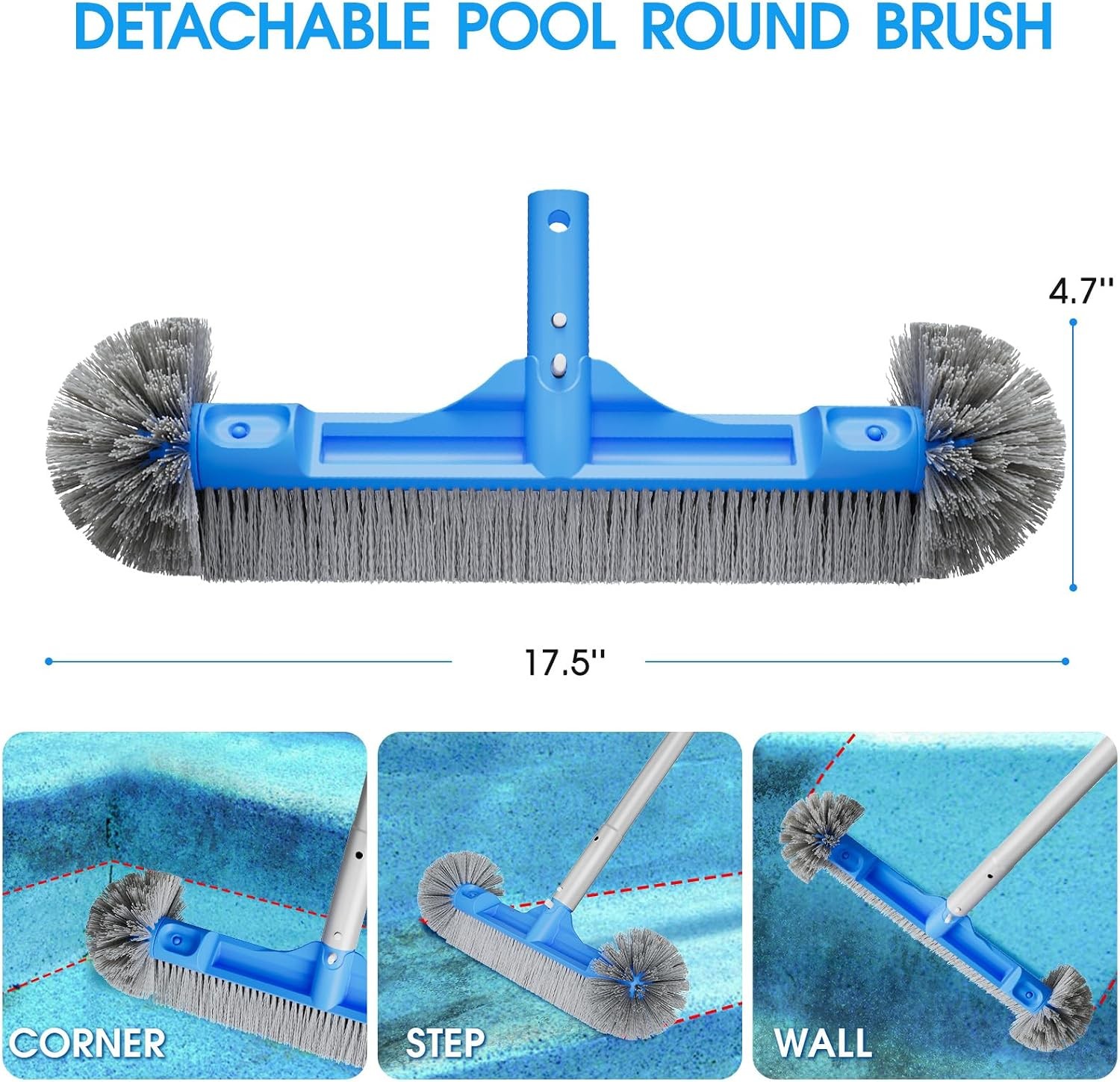 All in One Pool Cleaning Kit – 18 » Repairable Pool Nylon Net & 18 » Detachable