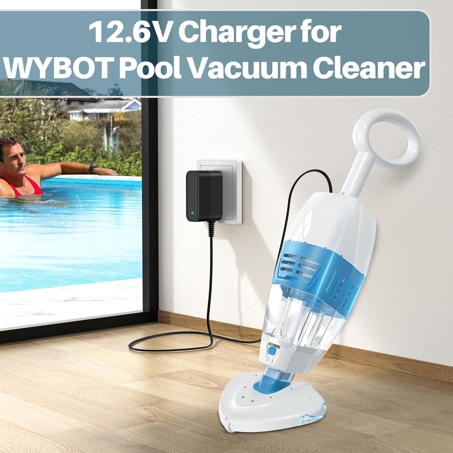 Smart Pool Vacuum Charger 12.6V for WYBOT Hyson Models – Overvoltage Protection