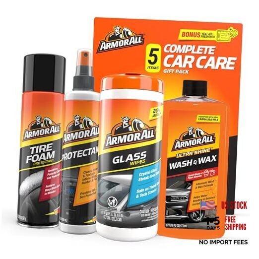 Car Wash and Car Cleaner Kit by , Includes Glass Wipes, Car Wash & Wax