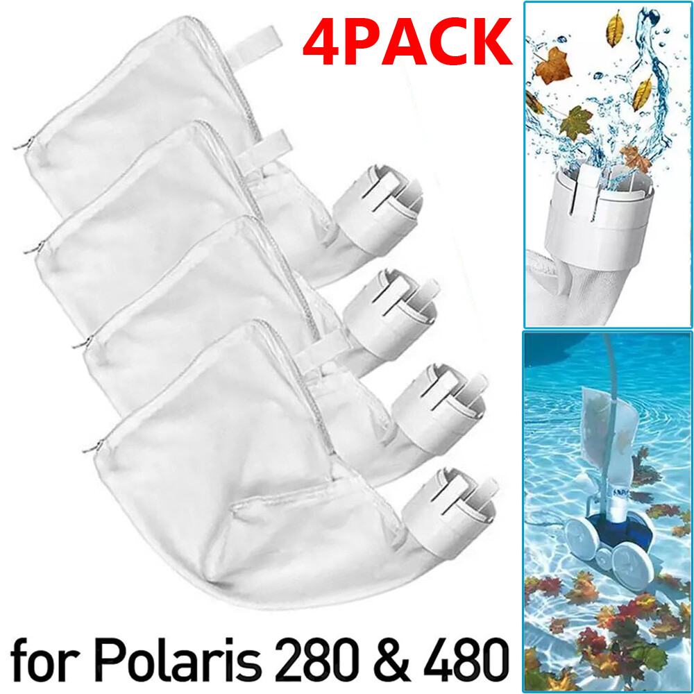 4 Pack Pool Cleaner Bags All Purpose Filter Bag for Polaris 280 480 Part K13 K16