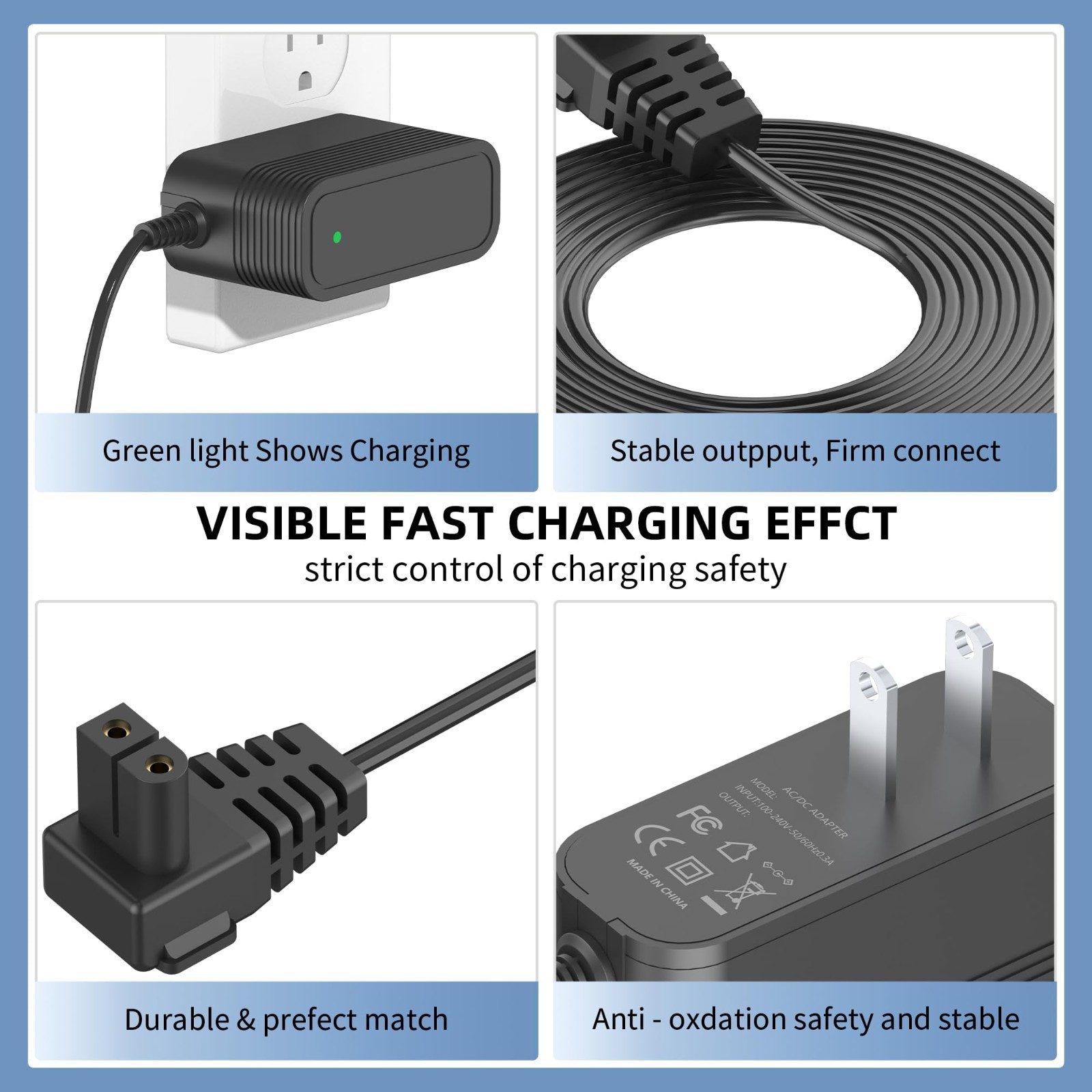 Robotic Pool Cleaner Charger Adapter Compatible with Seauto RERIOU Zyerch SAT10