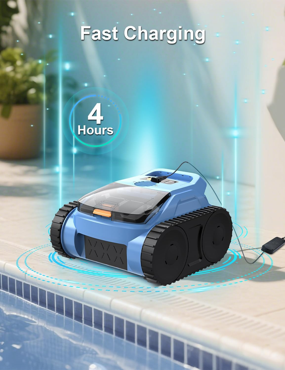 Robotic Pool Cleaner for Inground Pools Floor, Wall and Waterline Cleaning
