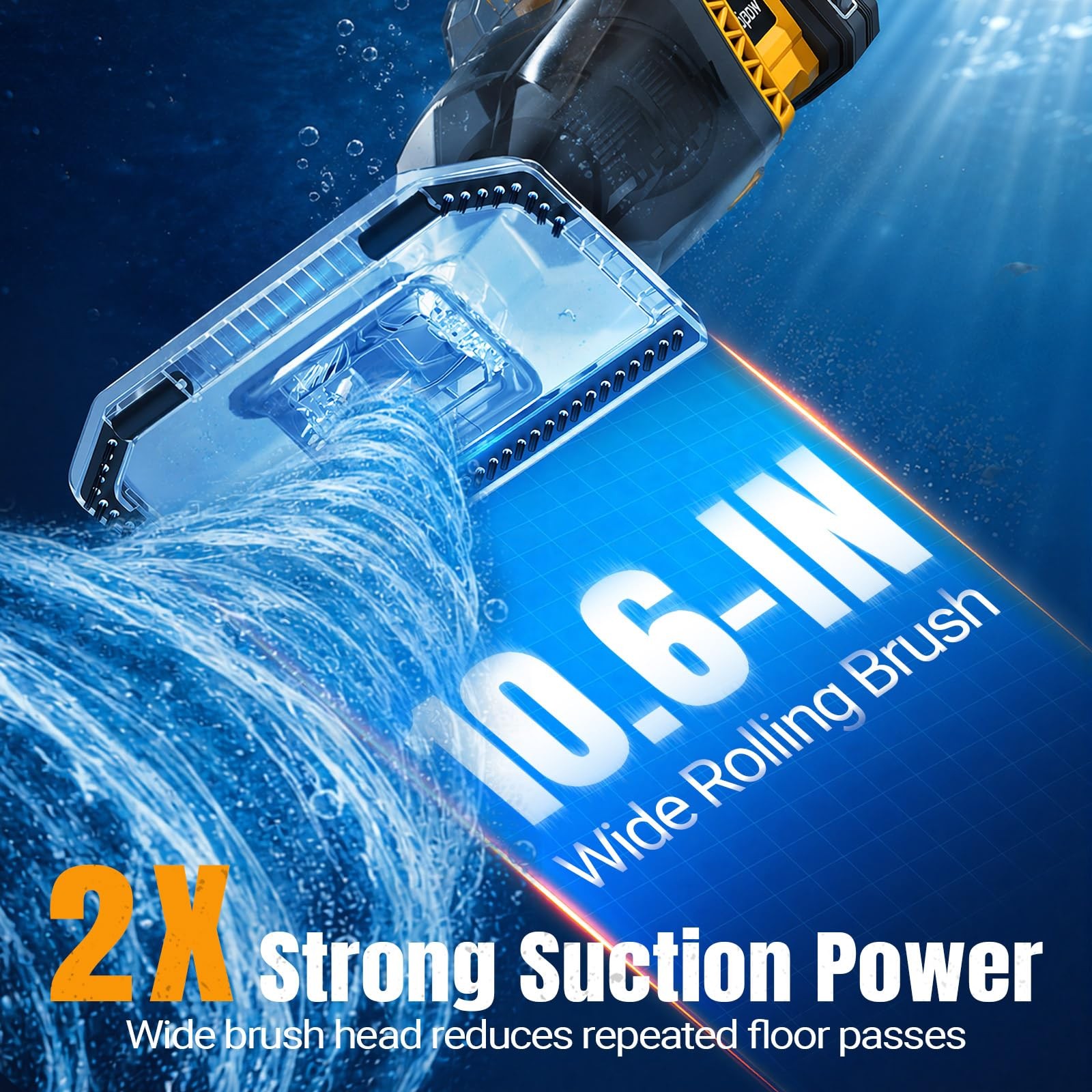 Cordless Handheld Pool Vacuum for Above Ground Pool for Dewalt 20V Battery, S…