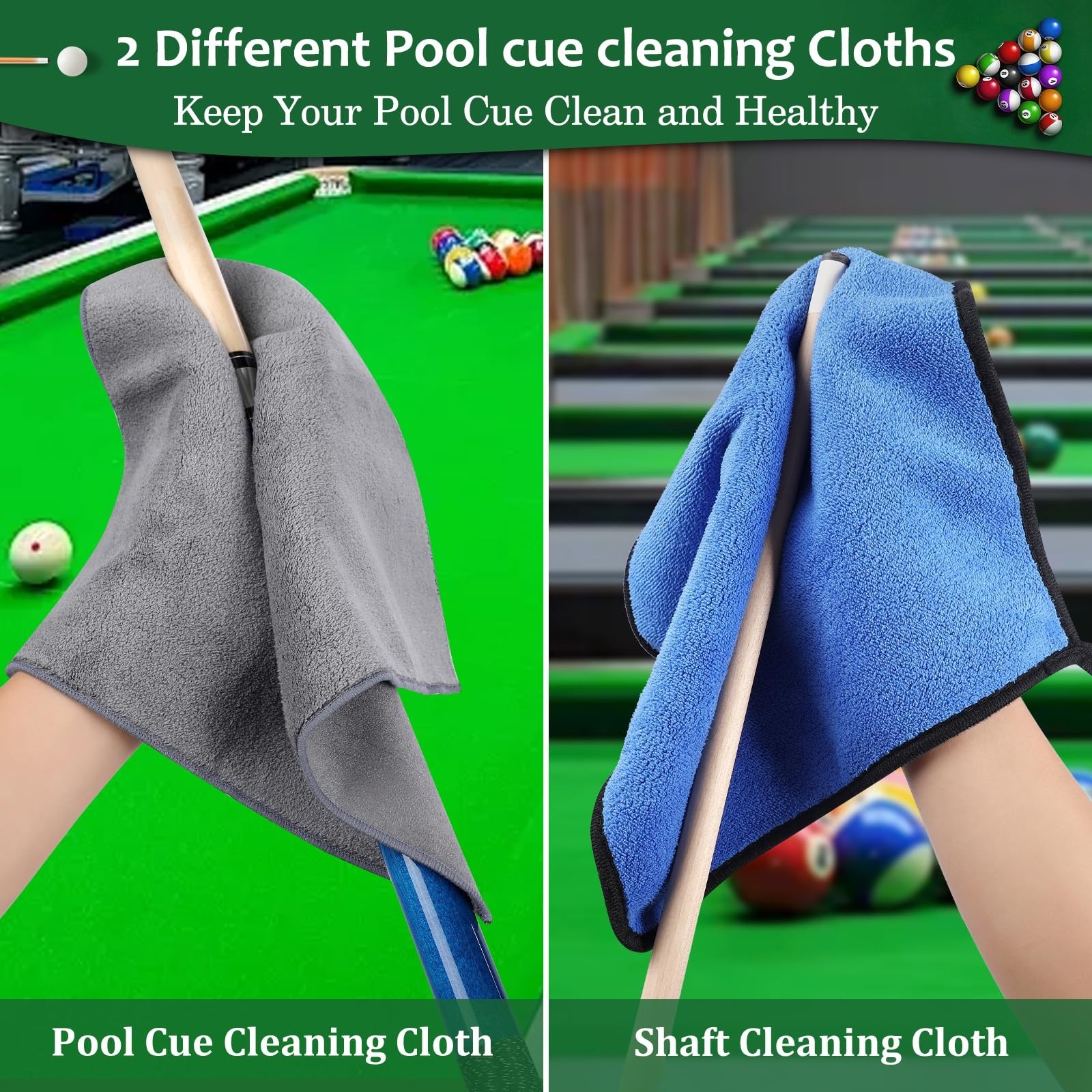 Pool Table Brush Set, 14pcs Billiard Table Felt and Cue Cleaning Accessories …