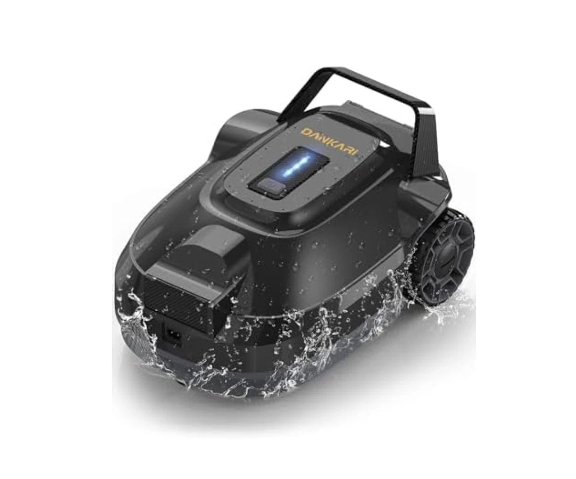 Cordless Pool Robot Vacuum Rechargeable Robotic Cleaner for Flat Pools up to 900
