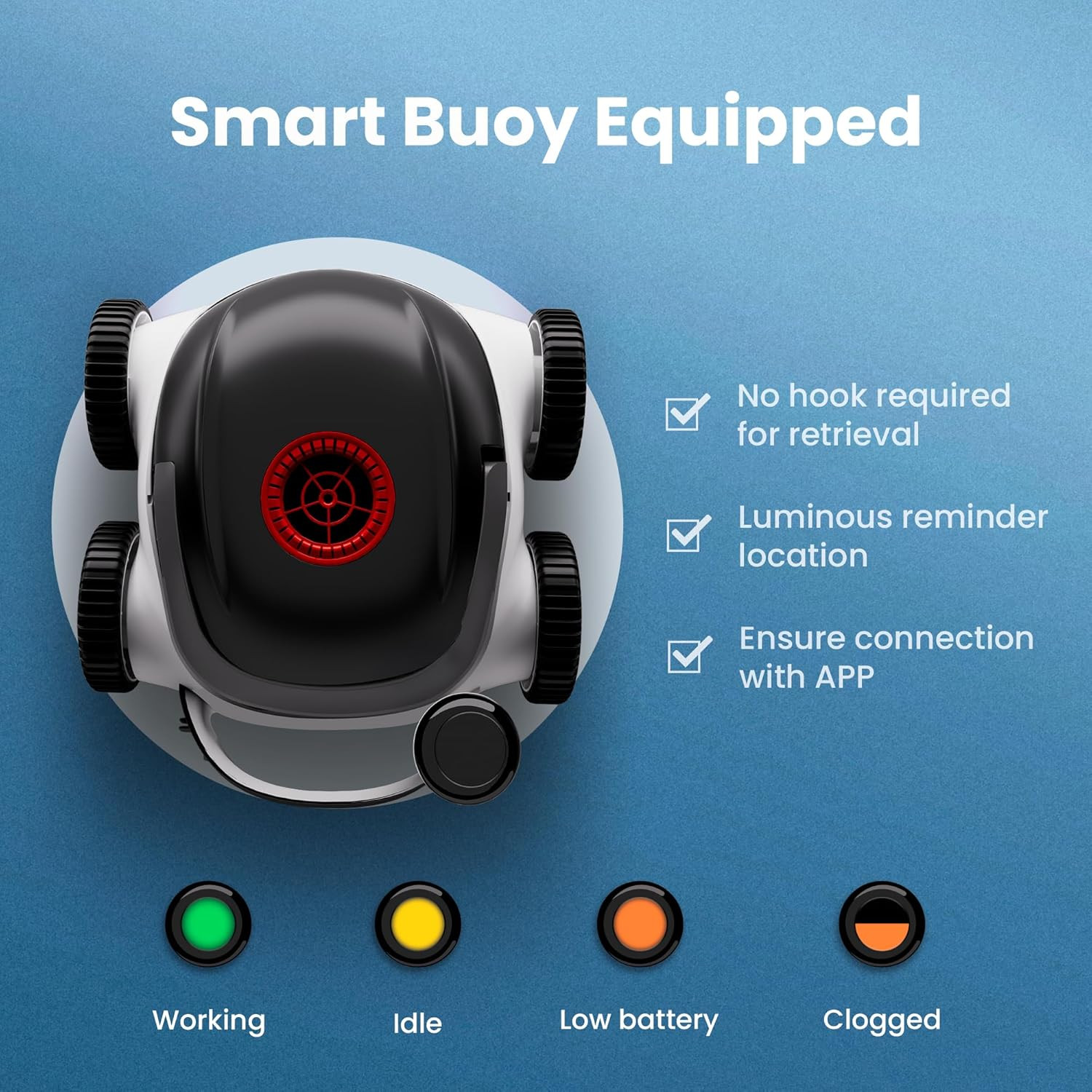 (2025 Upgrade) Cordless Robotic Pool Cleaner, Automatic Pool Robot Vacuum with A
