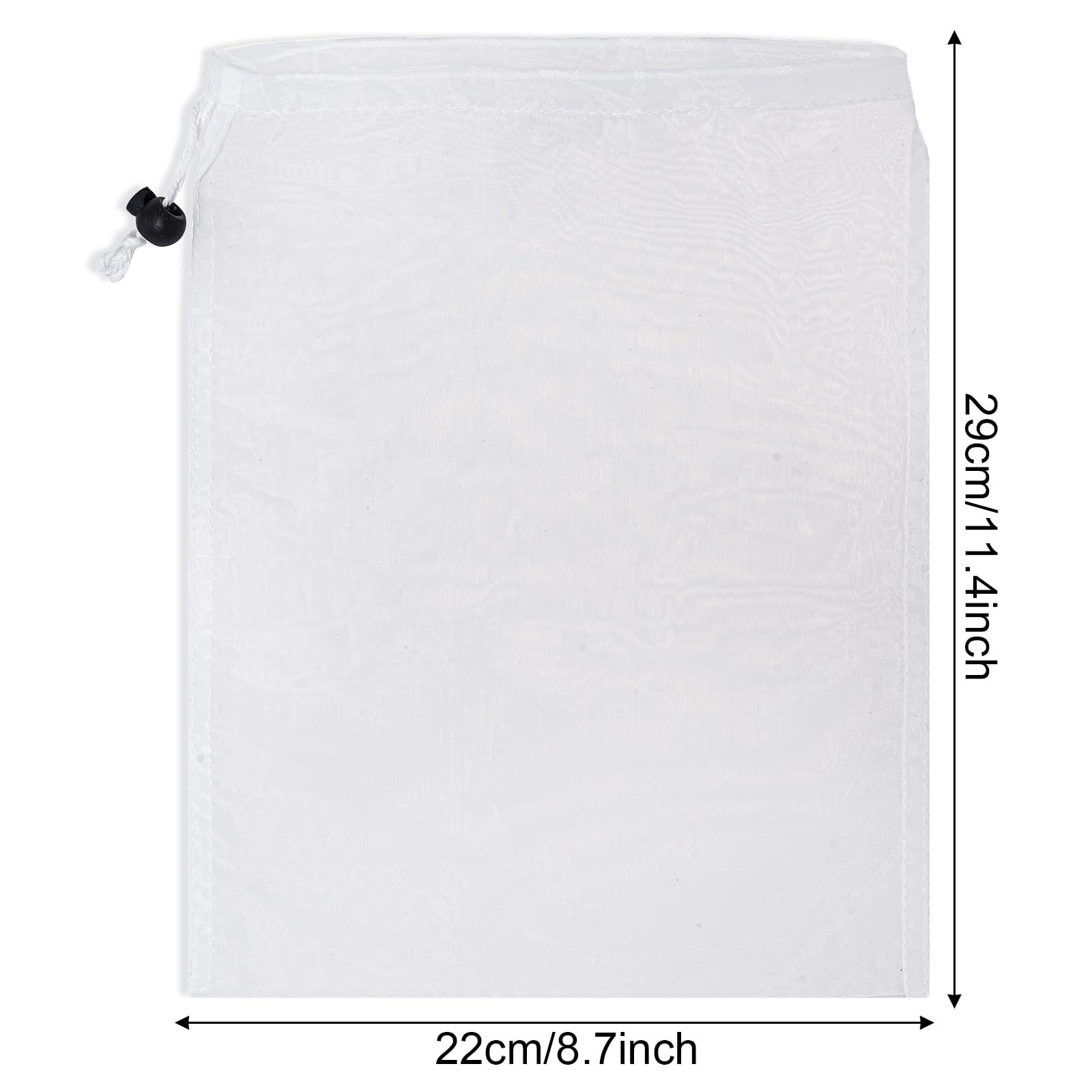 6Pcs Pool Leaf Vacuum Net Bag Replacement with Locking Cord, Pool Vacuum Mesh…