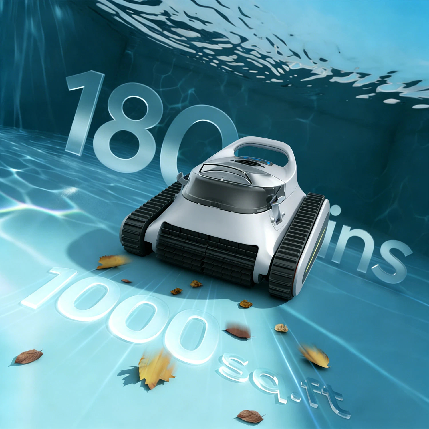 Automatic Robotic Pool Vacuum Pool Cleaner Wall Climbing Scrubber Inground Pool