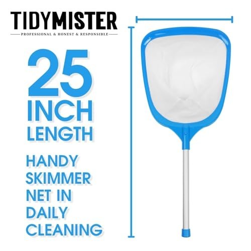Pool Skimmer Net Ultra Fine Mesh 11 Inch 5 Inch Depth 12 Foot Pole Spa Hot Tub