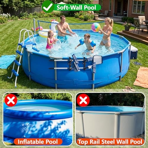 codree Pool Leaf Skimmer Net Holder – Adjustable Above 2 – Curved Black – 2 Pcs