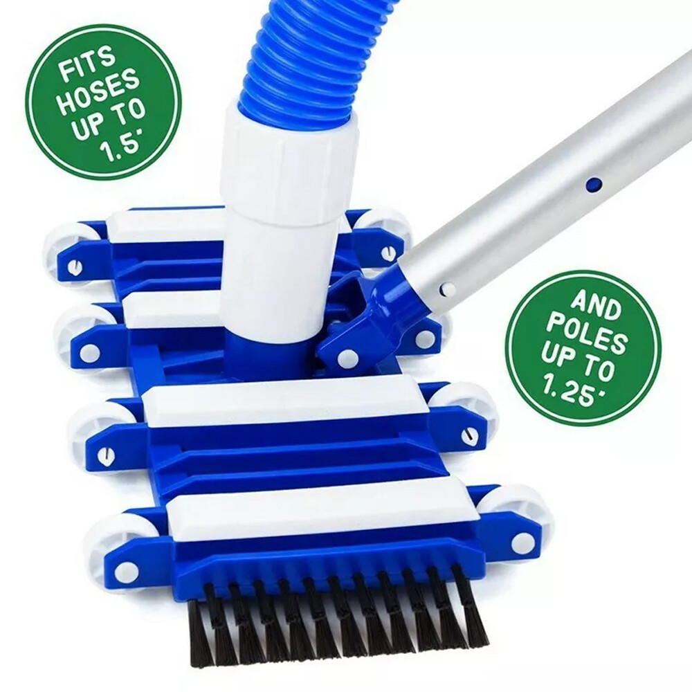 14&Prime; Wide Heavy Duty Above/In-Ground Swimming Pool Cleaner Vacuum Suction Head