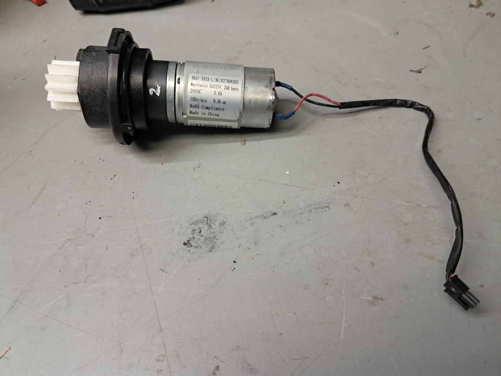*TESTED* Maytronics Pump/Drive Motor 5521274 24V 100 RPM Dolphin Pool Robot